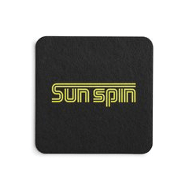 Sun Spin Black Paper Coaster